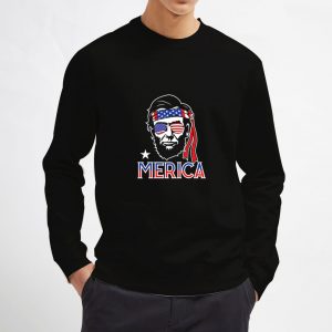 Abraham-Lincoln-Merica-Black-Sweatshirt